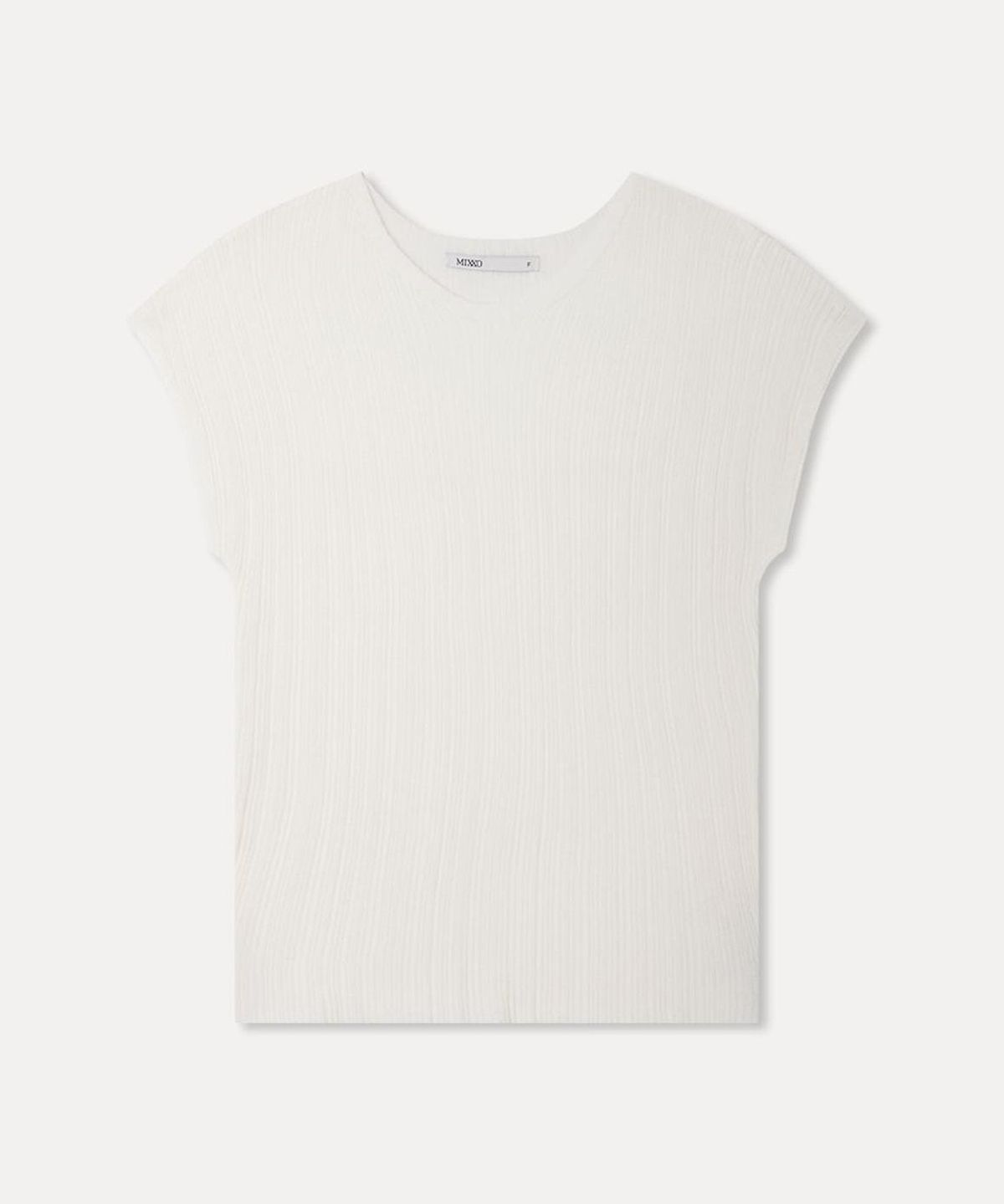 미쏘(MIXXO) 플리츠 반팔 니트_MIWKAG92AS