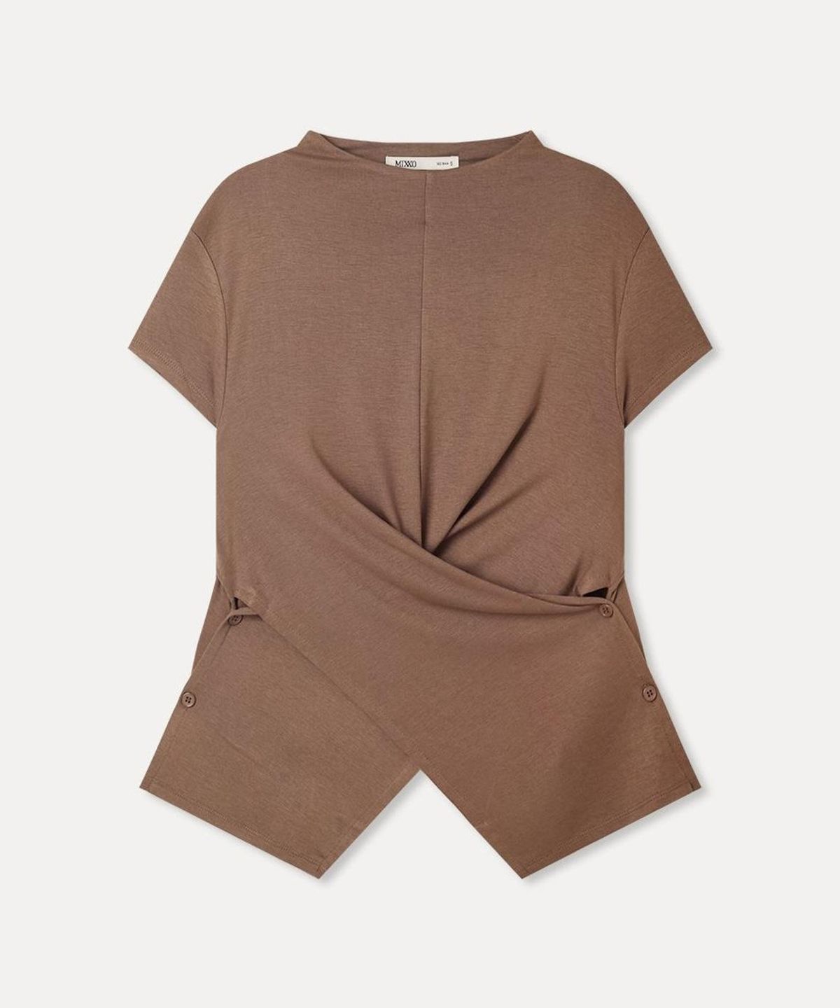 미쏘(MIXXO) 모크넥 랩 티셔츠 RE HWG92SS_MIWHWG98QA