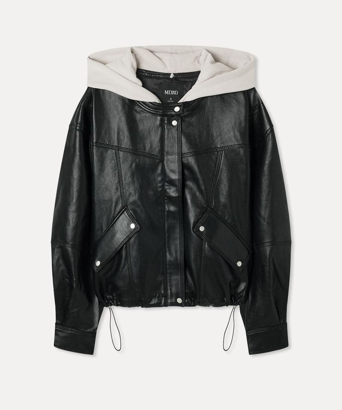 미쏘(MIXXO) 후드탈착 페이크레더 점퍼 RE JLG34SS_MIWJLG91QC