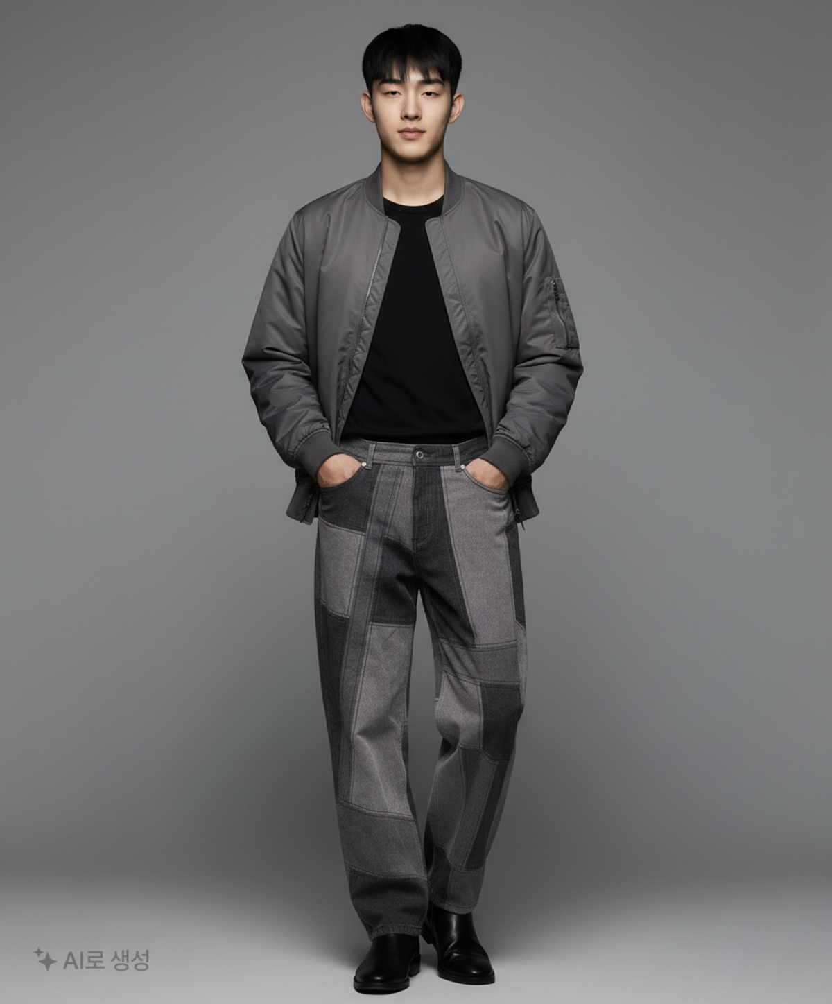노매뉴얼(NOMANUAL) TWO TUCK NYLON PANTS - BLACK 100