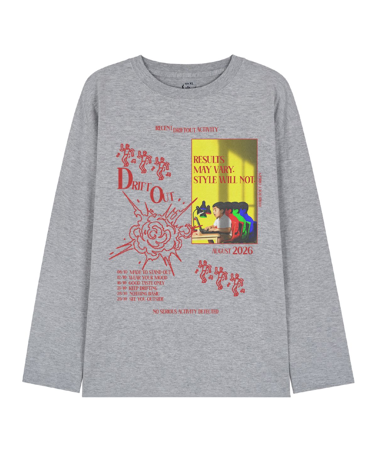 드리프트아웃(DRIFTOUT) 노 시리어스 액티비티 롱슬리브 티셔츠 (4color)
