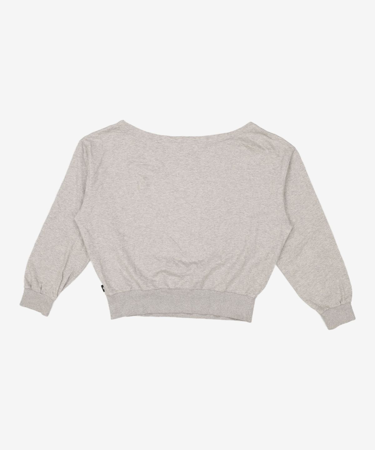 유희(YOUHEE) OFF SHOULDER SWEATSHIRTS MELANGE GREY FREE