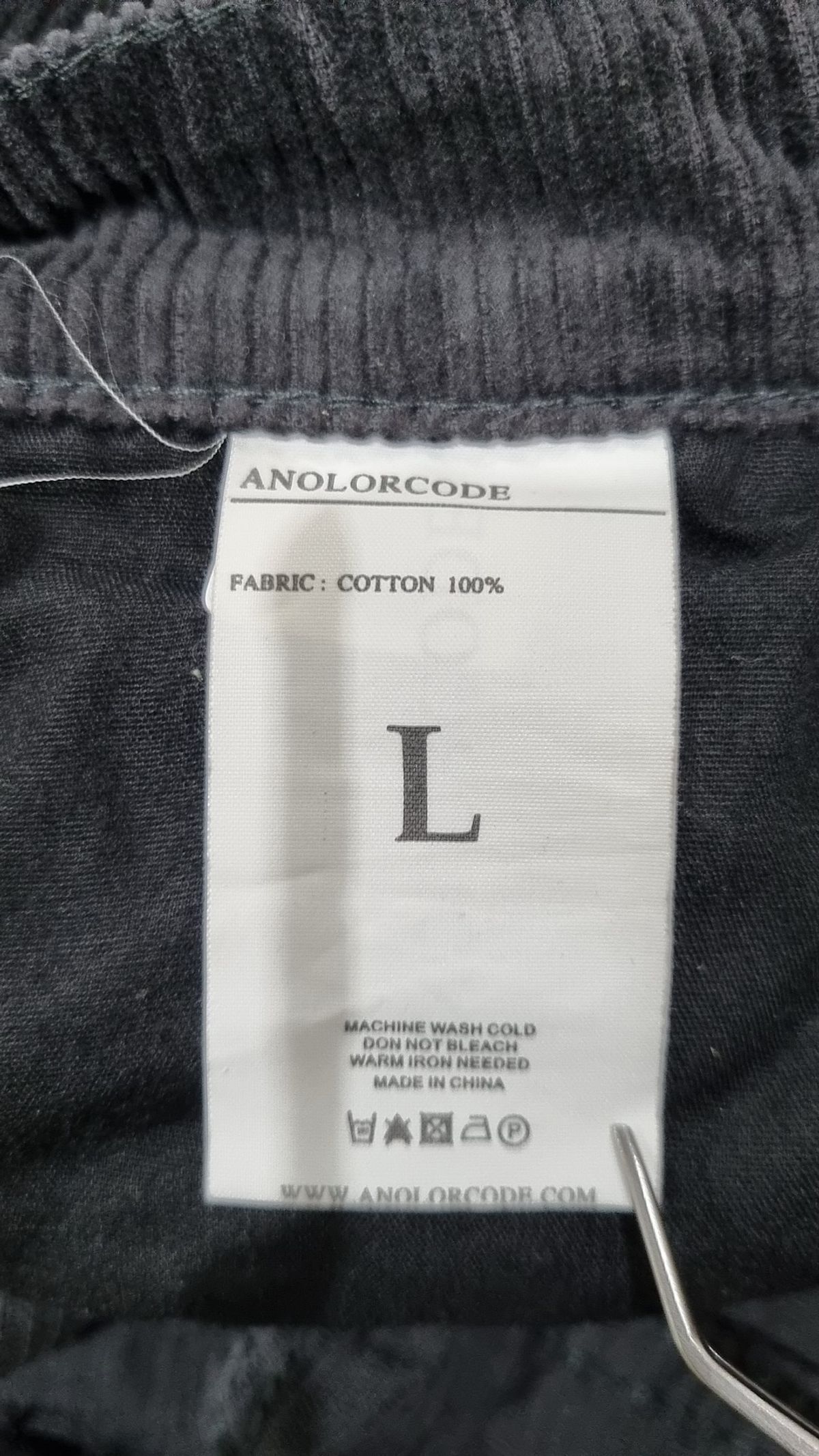 어널러코드(ANOLORCODE) 코튼 팬츠 L