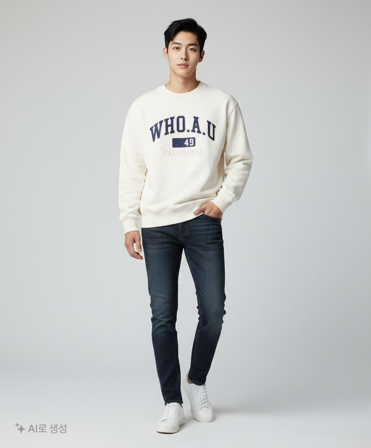 후아유(WHO.A.U) 캠퍼스 맨투맨 WHMWB1212U XS