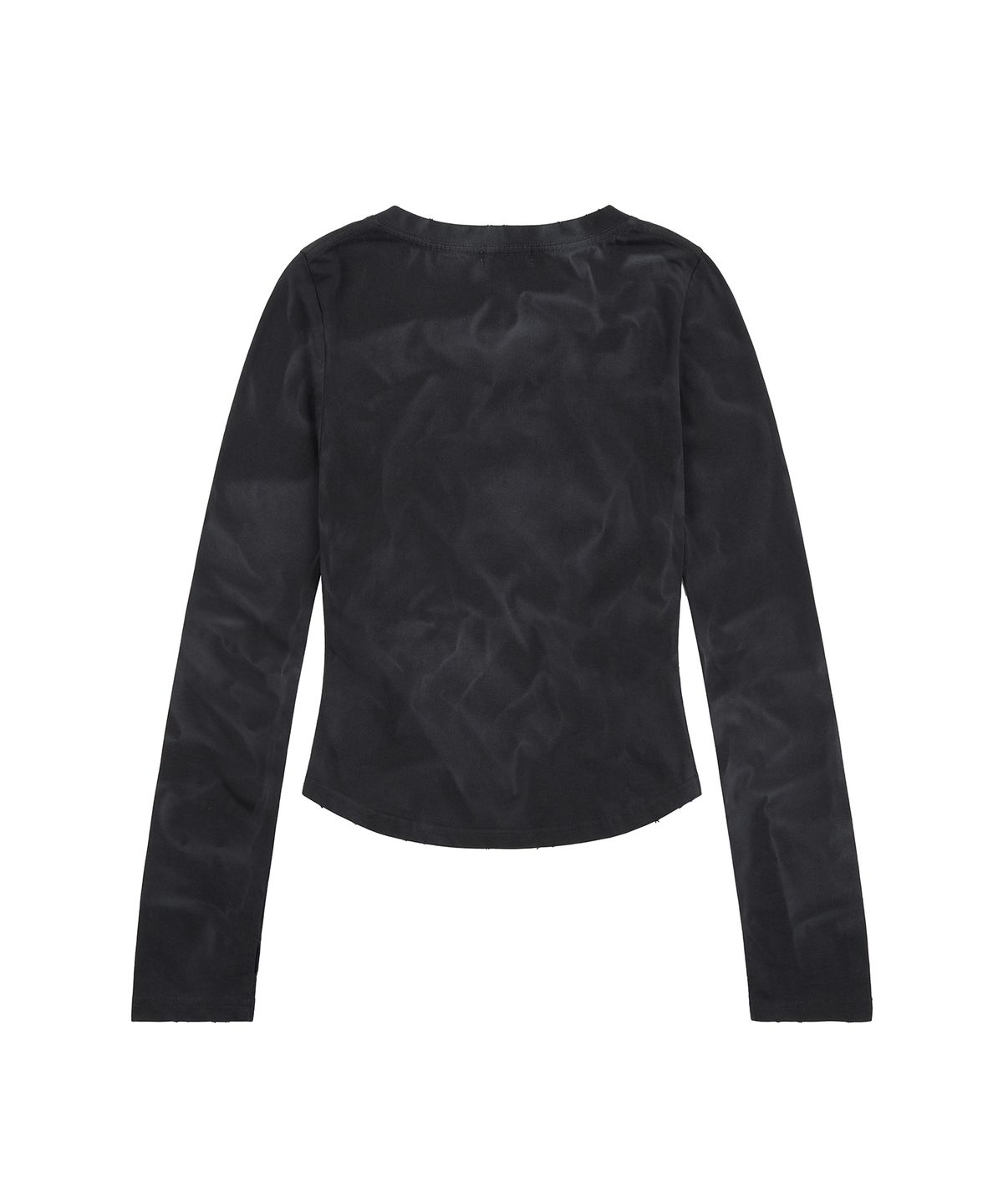 지제뮤지엄(ZIZEMUSEUM) V-NECK LONG SLEEVE TEE (BLACK)