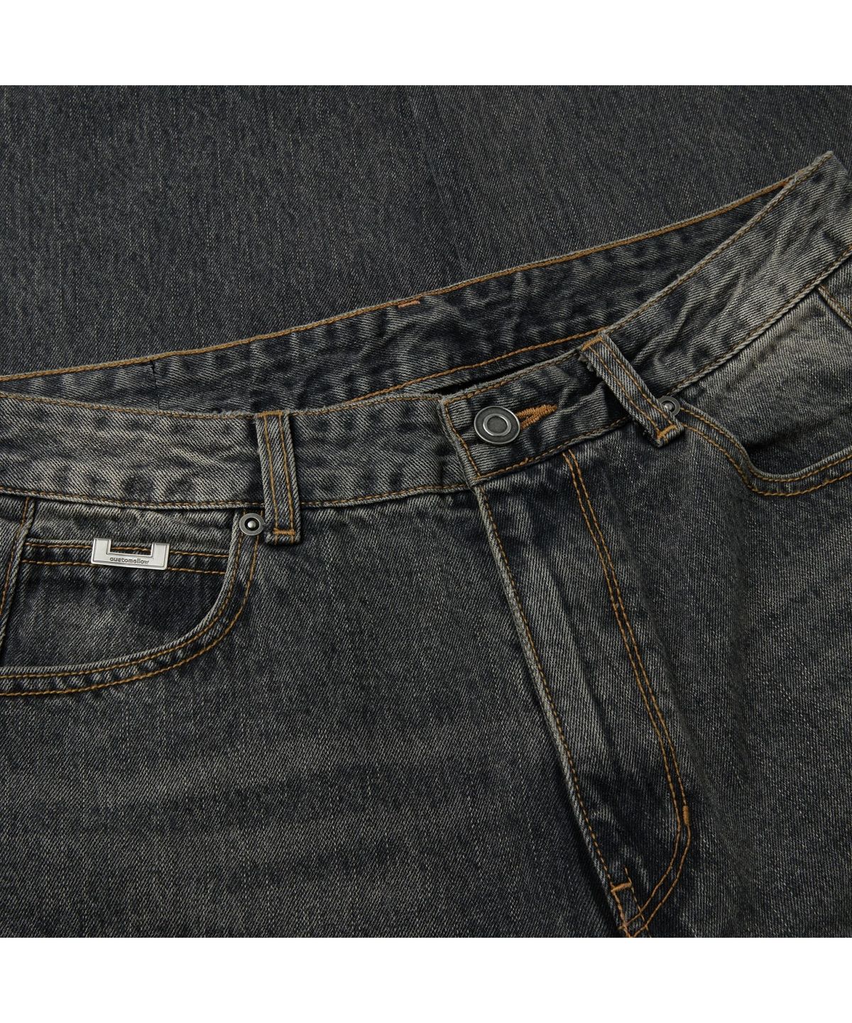 커스텀멜로우(CUSTOMELLOW) 브라운 릴렉스핏 진 CWPAA26585BRX