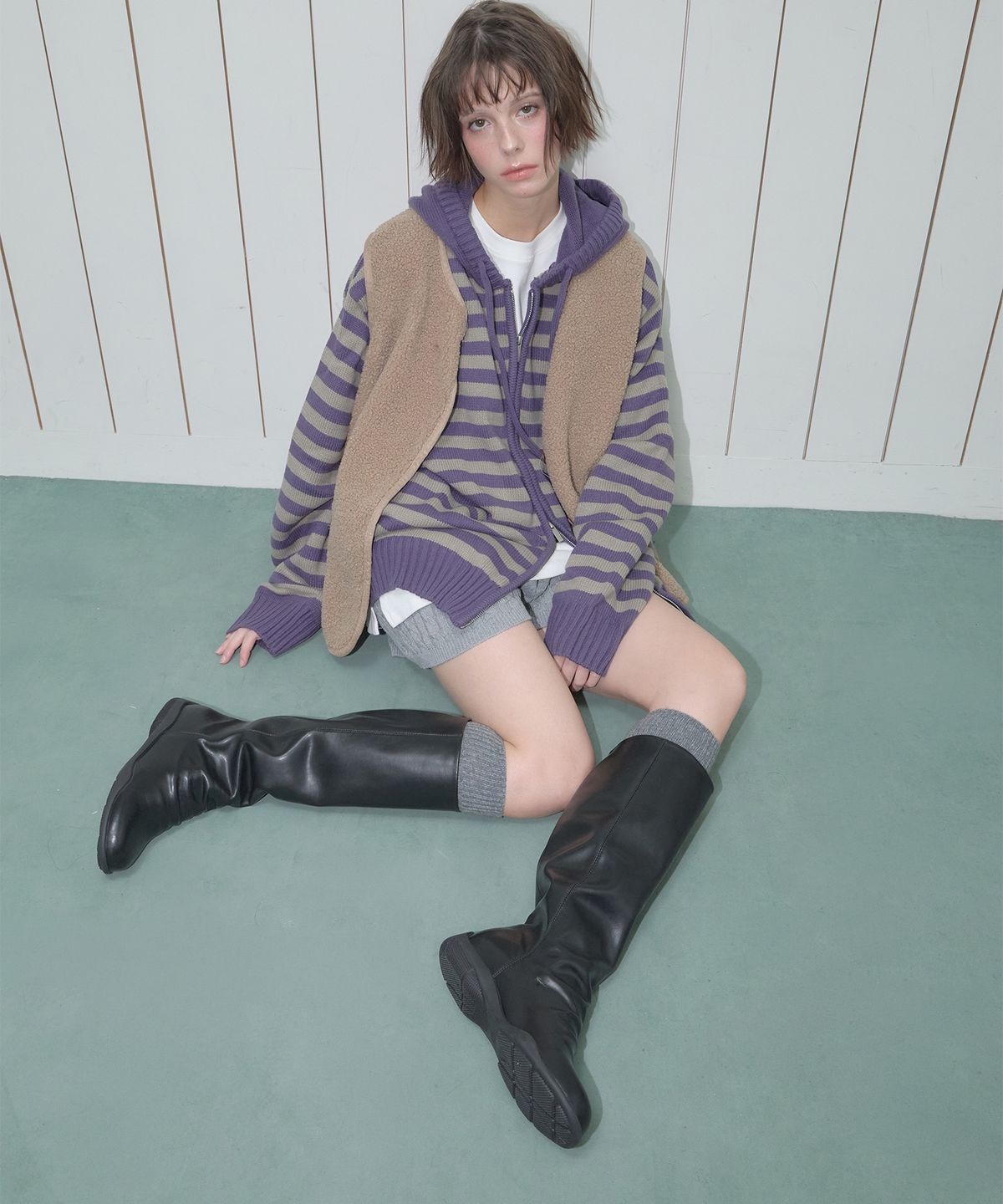앤티어리(ANTIARY) Smudge boots 1color
