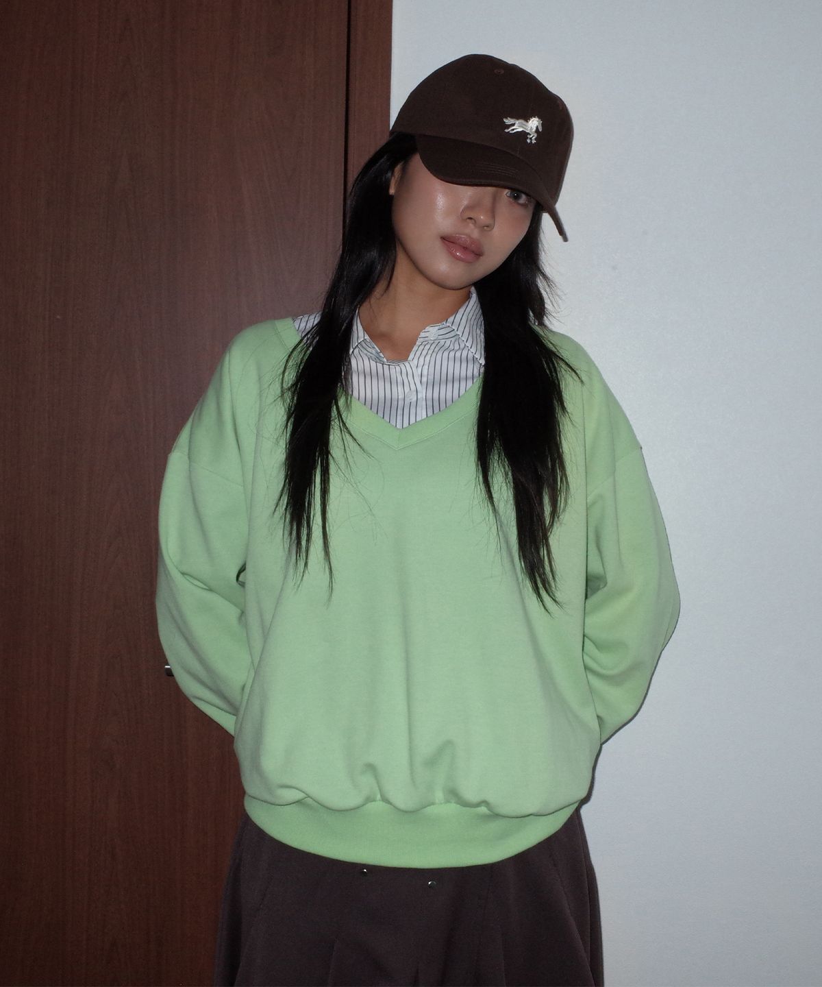 칙스(CHICKS) 녕이X칙스 인스팅트 볼캡 브라운