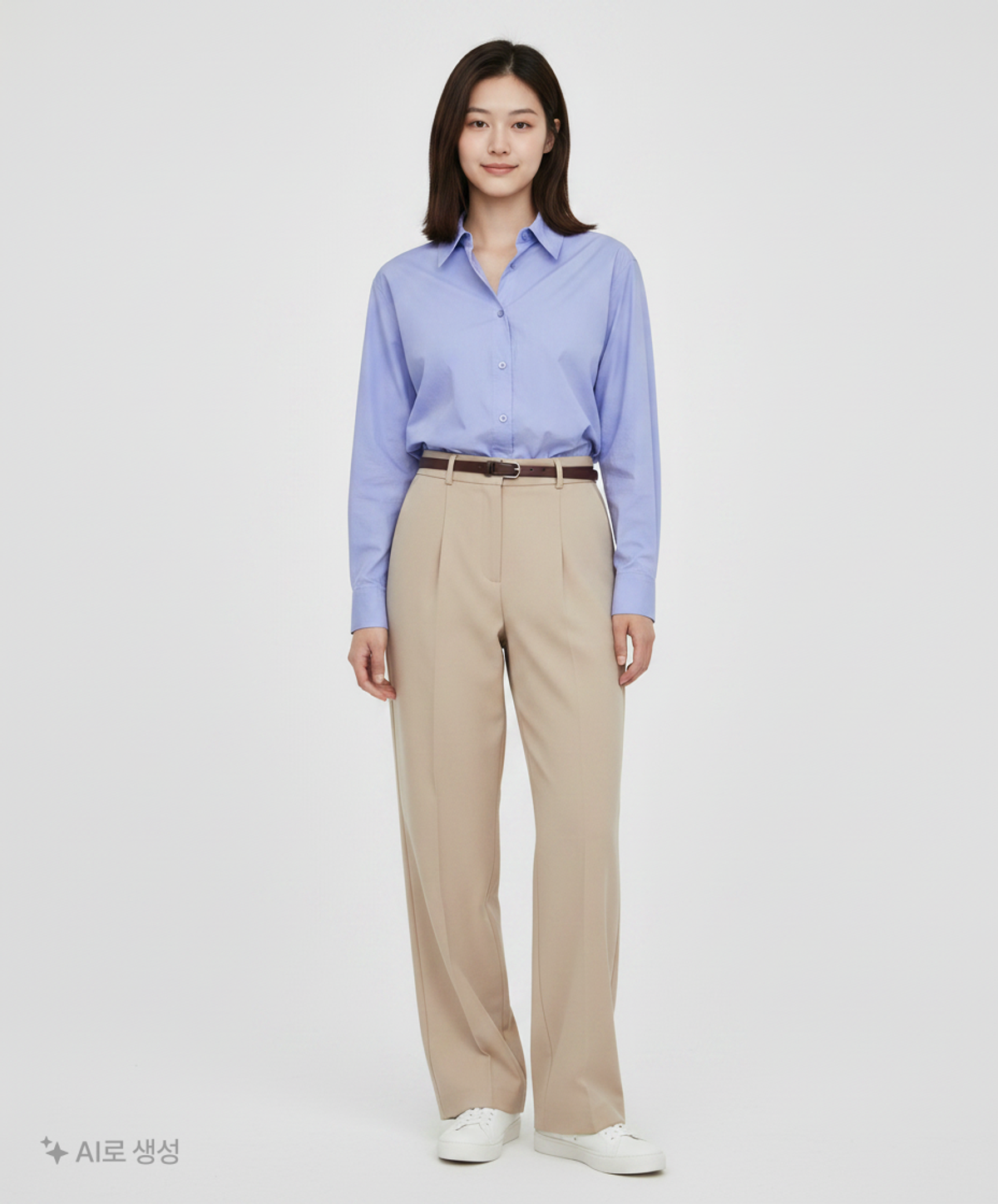 미쏘(MIXXO) 베이직 세미 오버핏 셔츠_MIWYWE910A L
