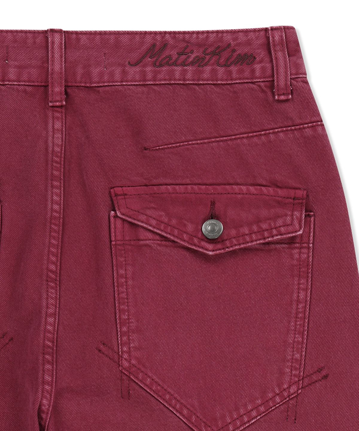 마뗑킴(MATIN KIM) MATIN WAIST LOGO WIDE DENIM PANTS IN PURPLE
