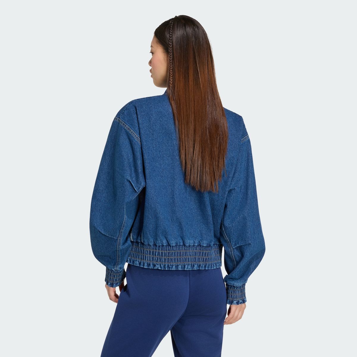 아디다스(ADIDAS) 스타디움 워시드 데님 루즈 핏 재킷 KV0624
