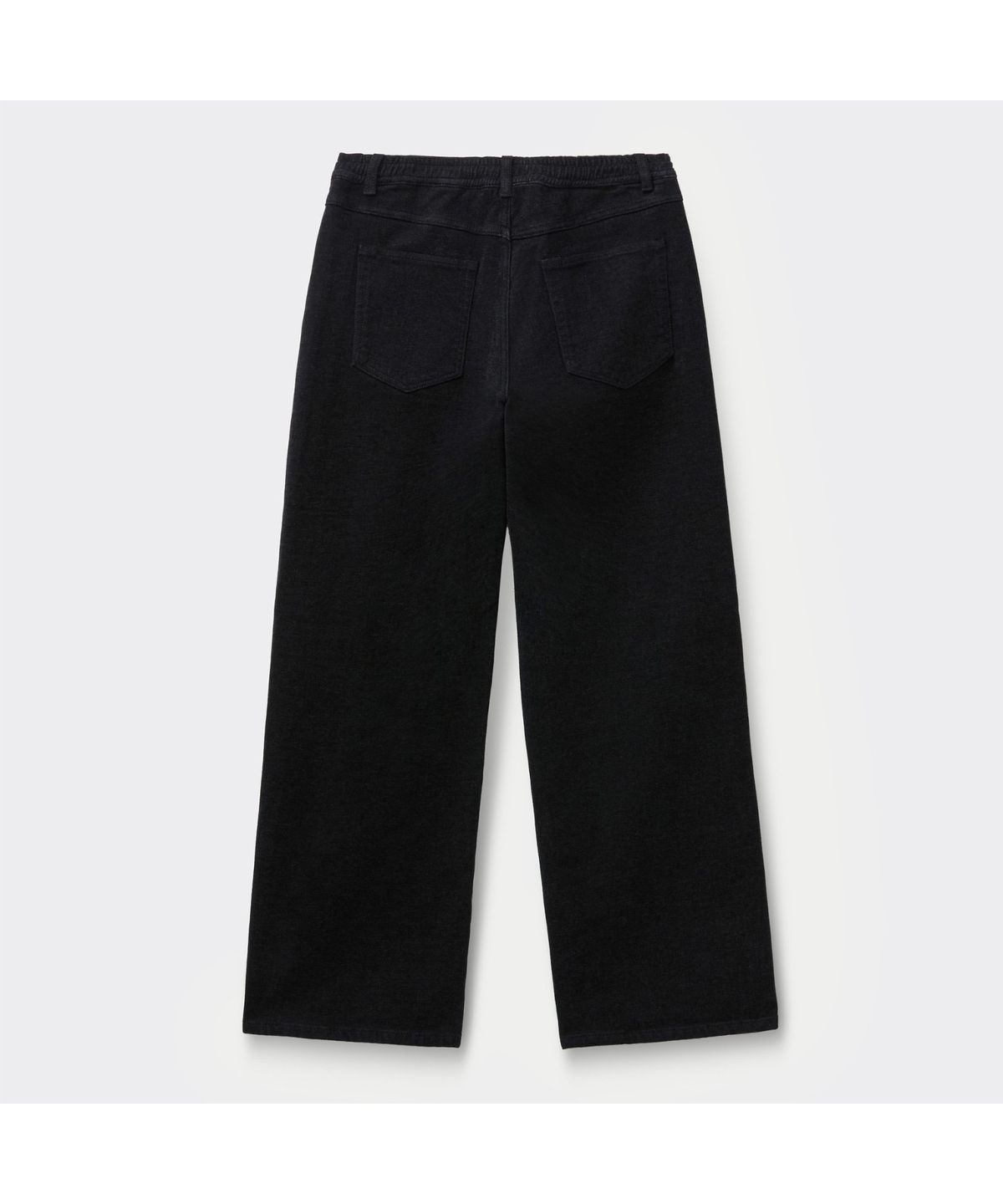 커스텀멜로우(CUSTOMELLOW) 블랙 와이드핏 벨벳 진 CWPAA26589BKX