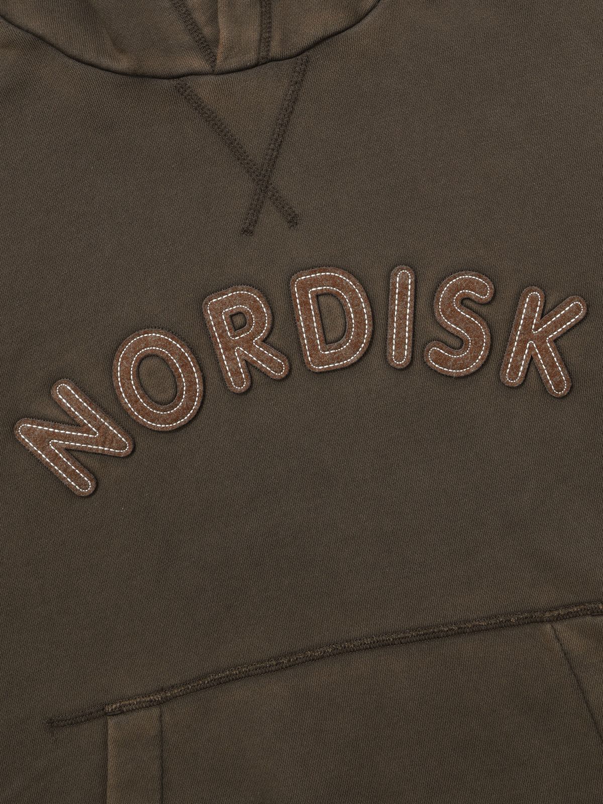 노르디스크(NORDISK) 피그먼트 아플리케 후디 티셔츠 - U_Dark Brown