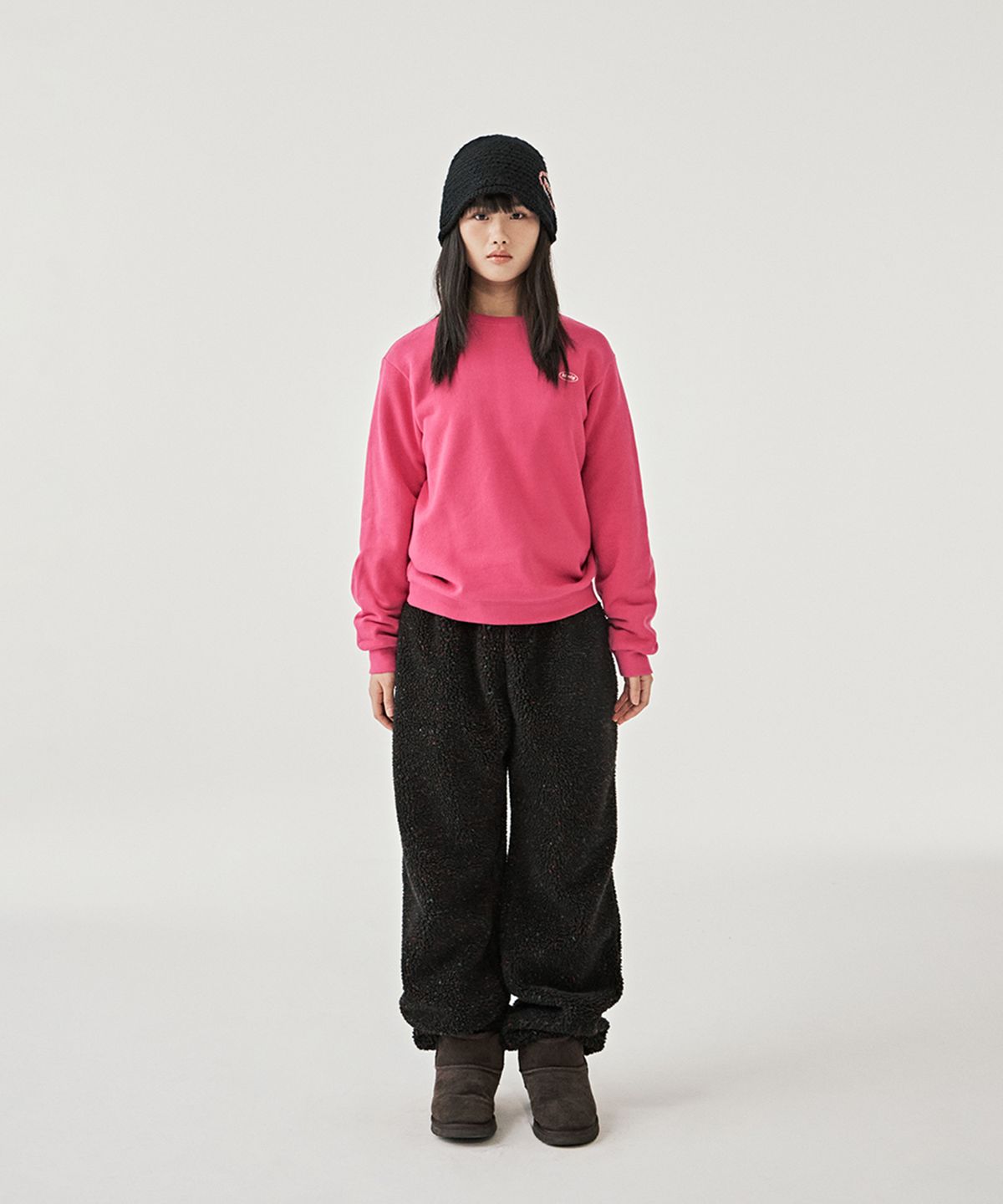 엠엠엘지(MMLG) CRAFT PATCH KNIT BEANIE (BLACK)