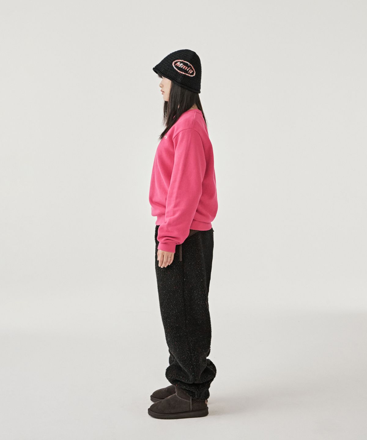 엠엠엘지(MMLG) CRAFT PATCH KNIT BEANIE (BLACK)