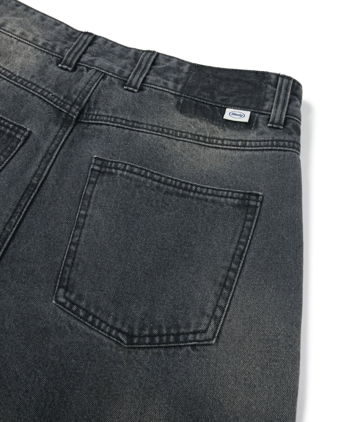 엠엠엘지(MMLG) FADED TIMBER DENIM PANTS (BLACK)