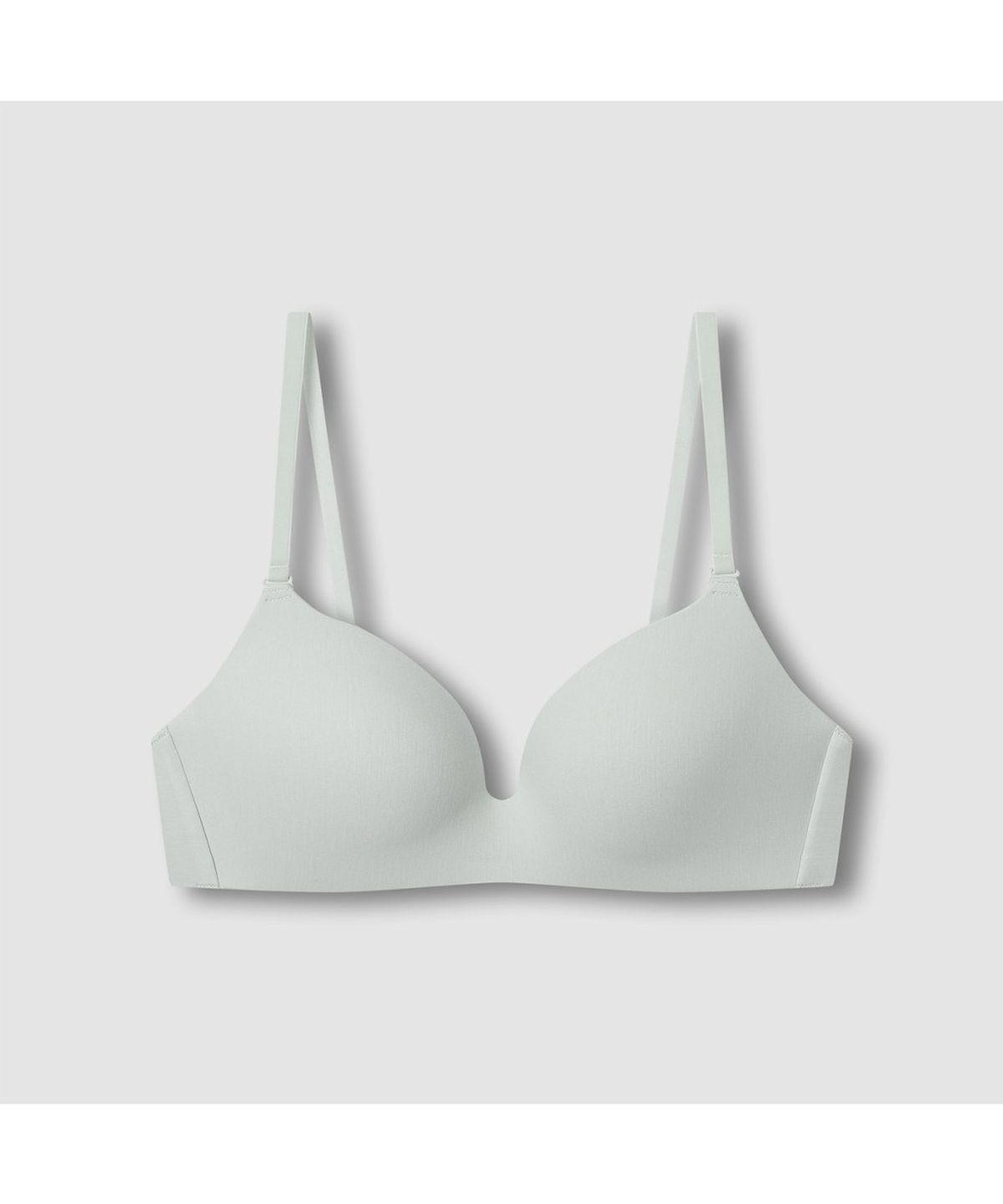 자주(JAJU) 여 퍼펙트 120수 모달 노라인 원몰드브라&힙허거 팬티_민트그레이