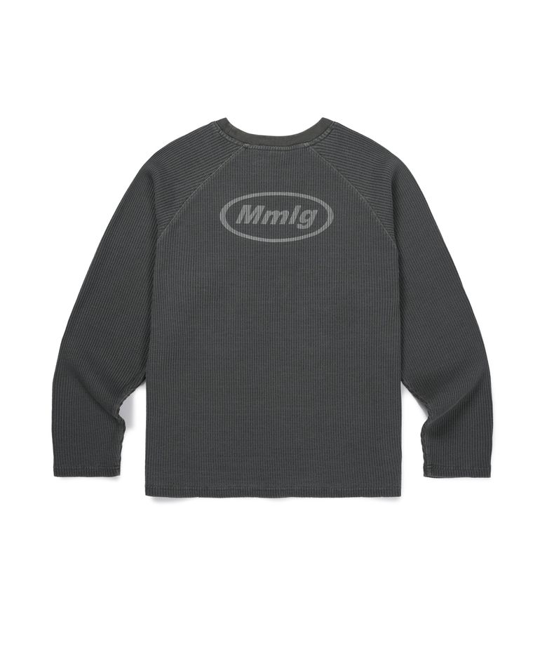 DYED WAFFLE LSV-T (CHARCOAL)