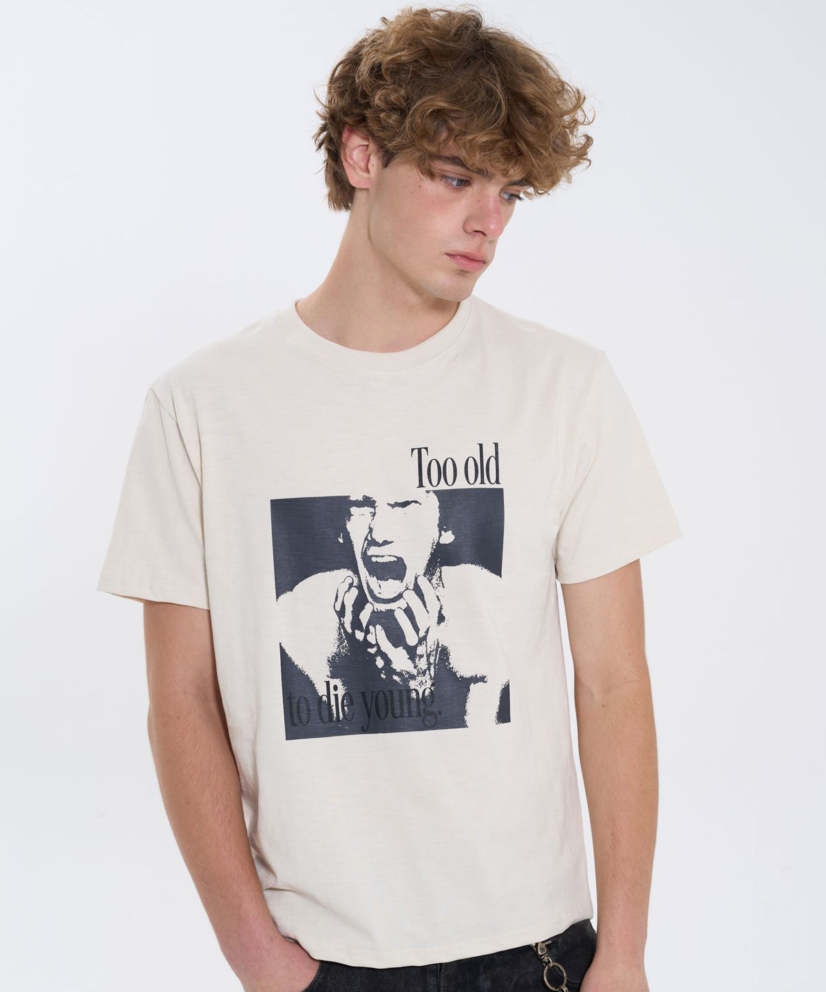 필프(PEALP) [PEALP X SEUNGHWAN] TOO OLD GRAPHIC T-SHIRT 58 (CREAM)