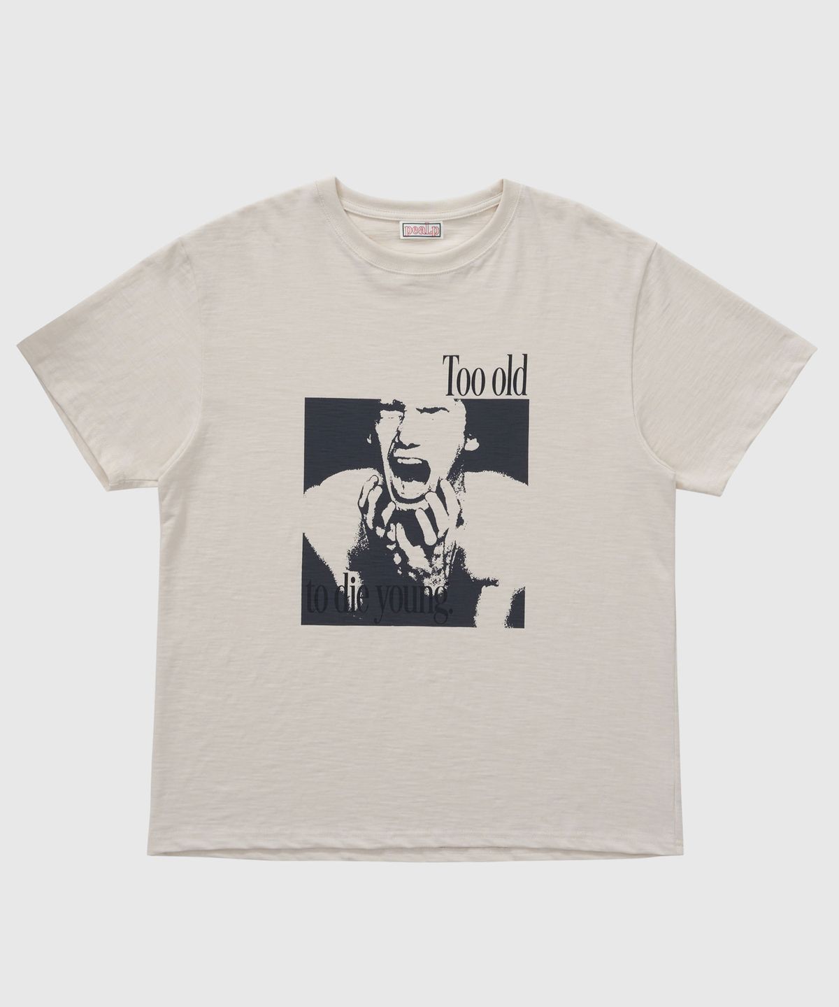 필프(PEALP) [PEALP X SEUNGHWAN] TOO OLD GRAPHIC T-SHIRT 58 (CREAM)