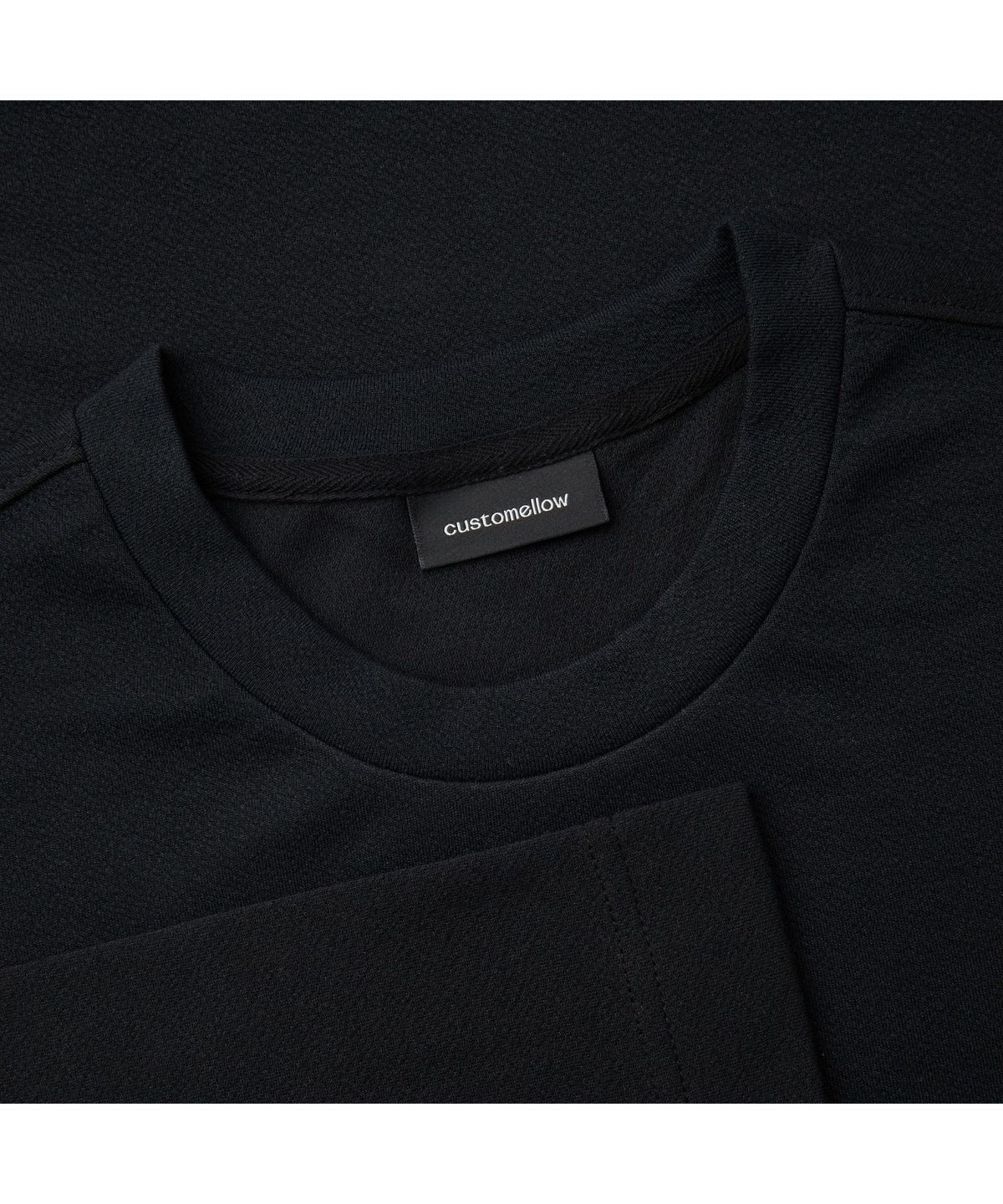 커스텀멜로우(CUSTOMELLOW) 블랙 텍스처 티셔츠 CWTAA26511BKX