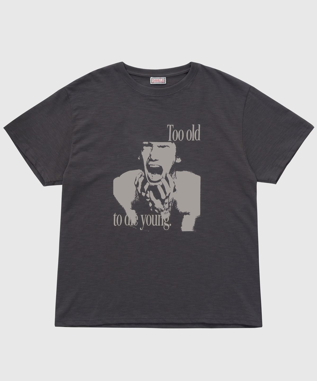 필프(PEALP) [PEALP X SEUNGHWAN] TOO OLD GRAPHIC T-SHIRT 58 (CHARCOAL)
