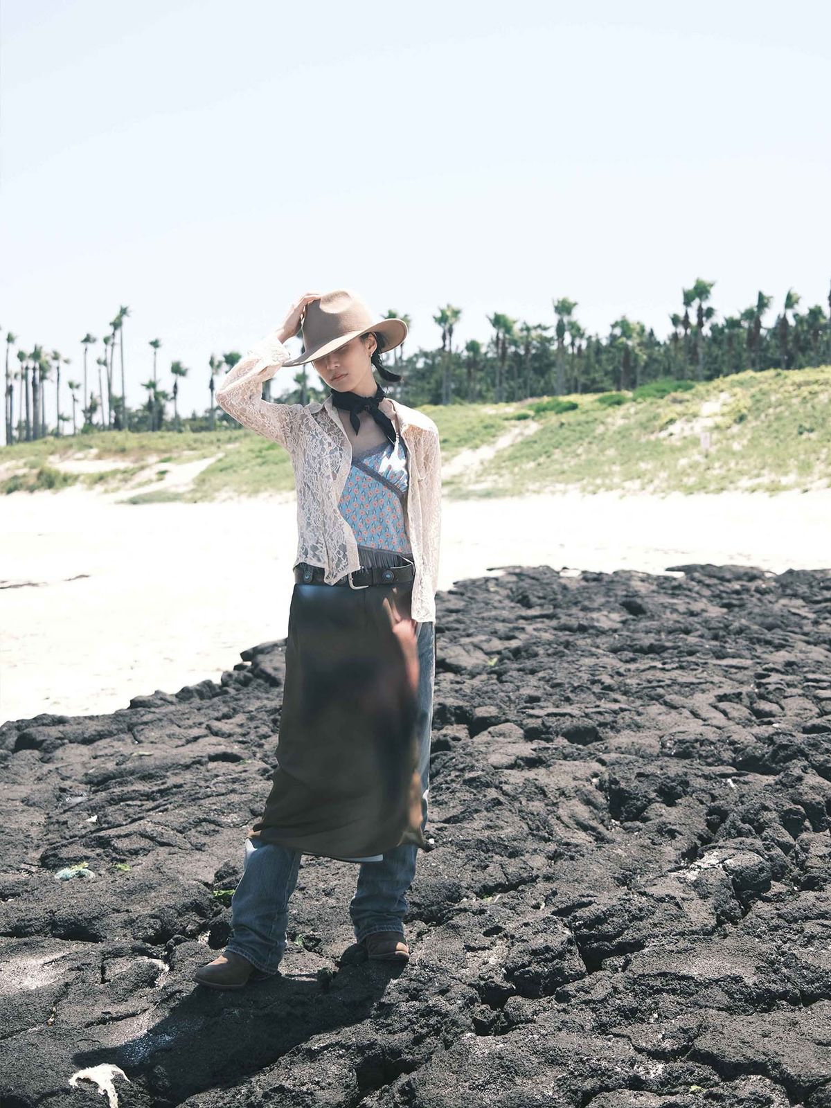 이히하(YEEHEEHAA) western lady lace SH (BG)