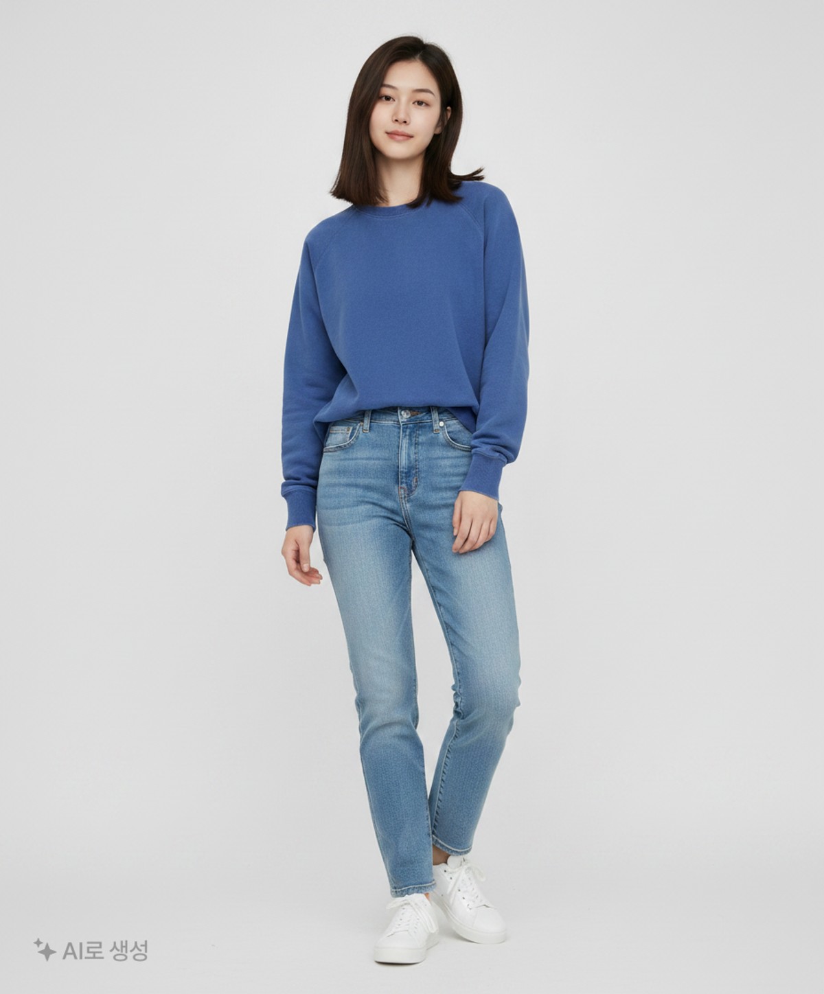 로우(L'EAU) [3rd] Cotton loose sweatshirt_melange grey XS