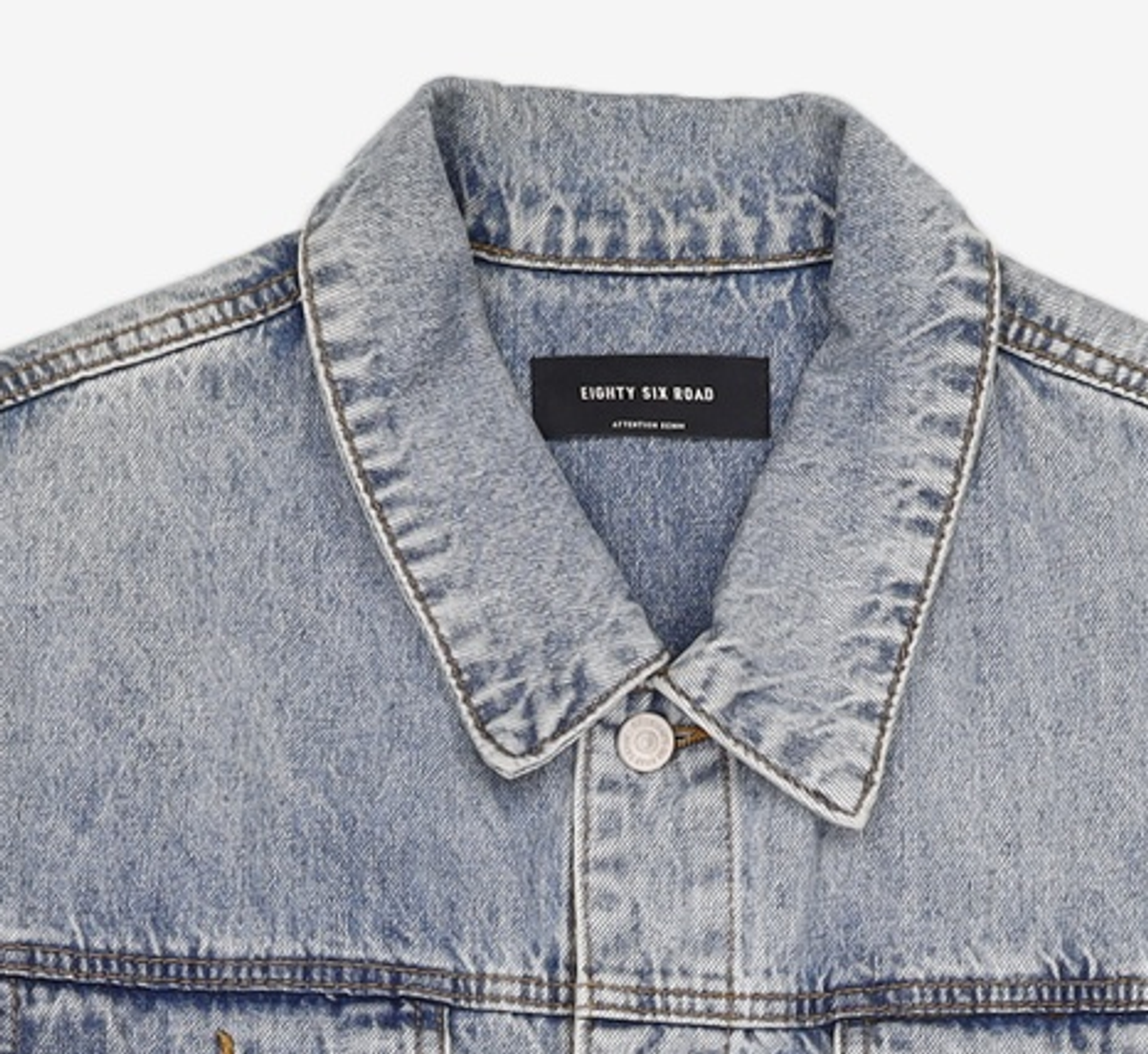 86로드(86ROAD) SOLID WASHING DENIM TRUCKER M/BLUE L