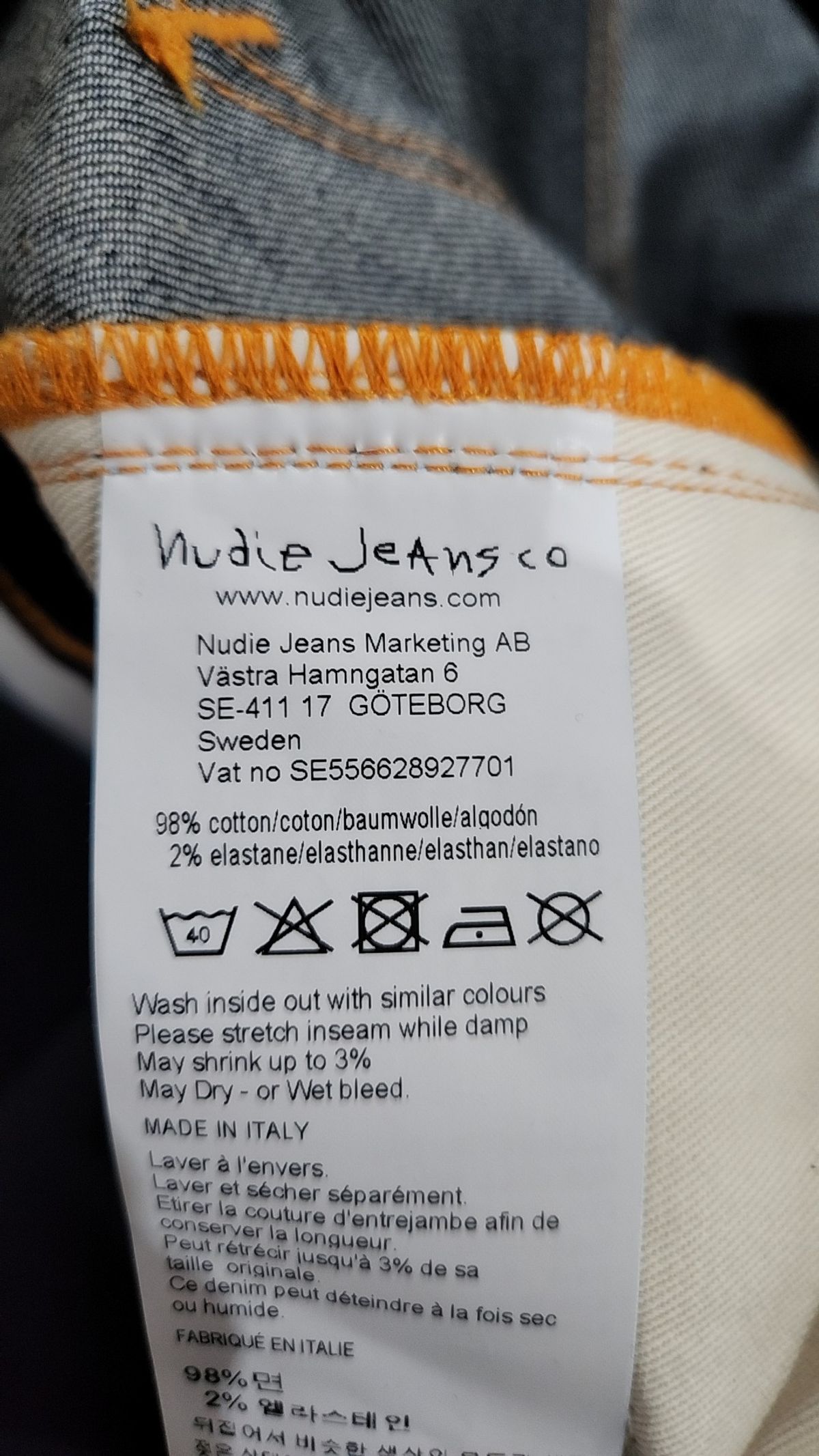 누디진(NUDIEJEANS) 청/데님 팬츠 29