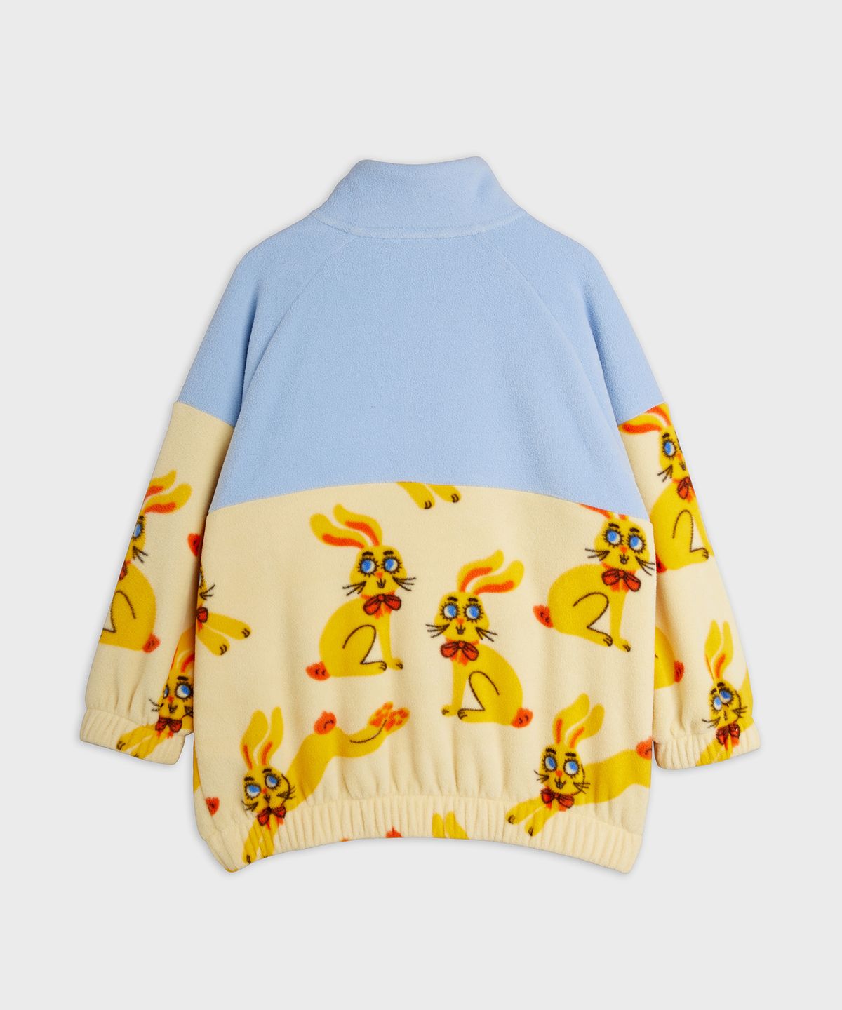 미니로디니(MINI RODINI) 래빗 AOP 플리스 하프집업 스웨터 Yellow
