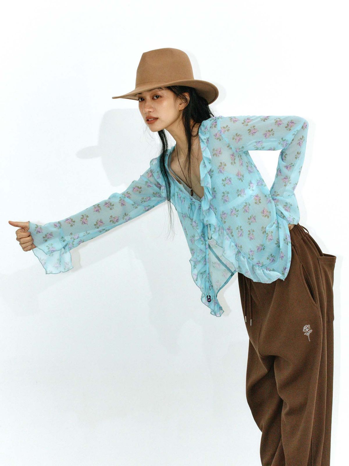 이히하(YEEHEEHAA) bluebell chiffon BL (SKY)