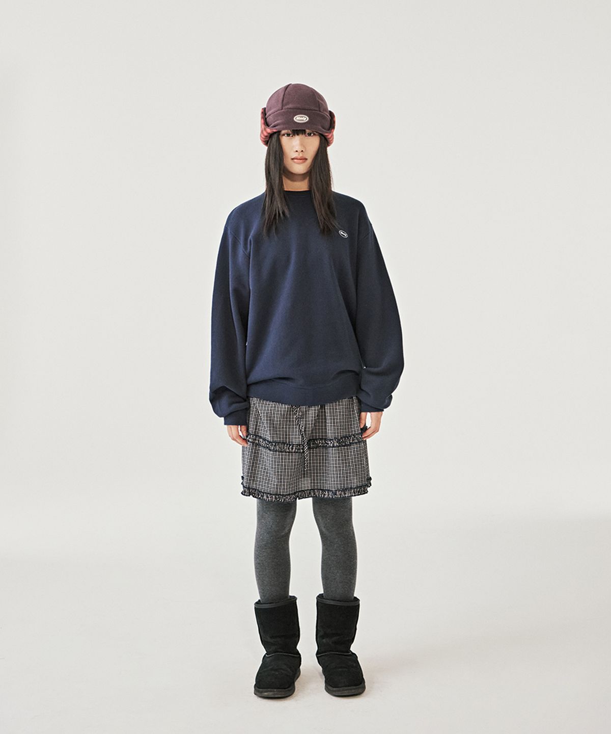 엠엠엘지(MMLG) PINECONE FLEECE BEANIE (DEEP PURPLE)