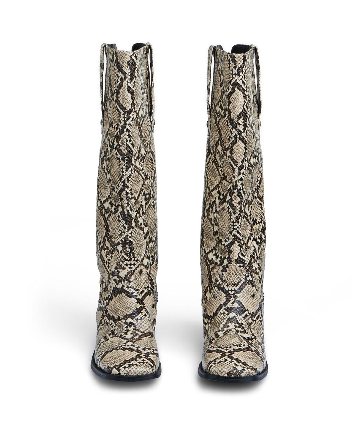 다이닛(DEINET) ANIMAL STUD BOOTS IN BEIGE