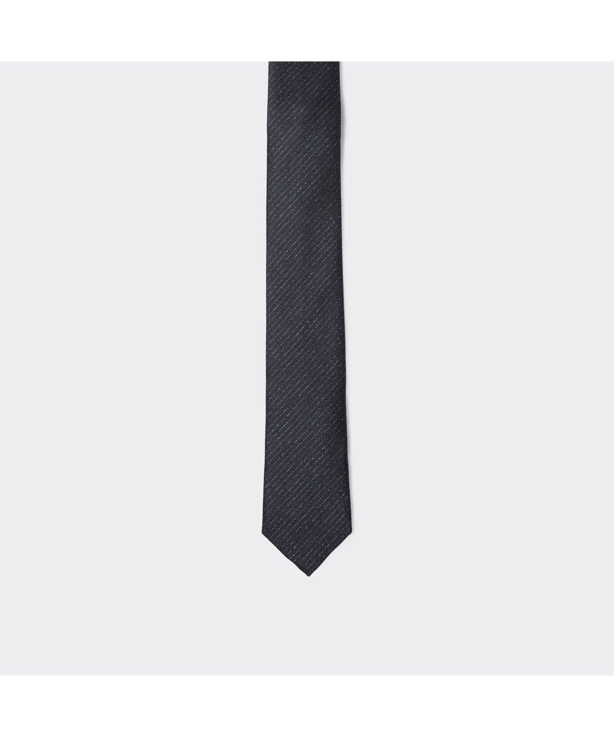 커스텀멜로우(CUSTOMELLOW) 블랙 스트라이프 슬림 타이 CAAIX26501BKX