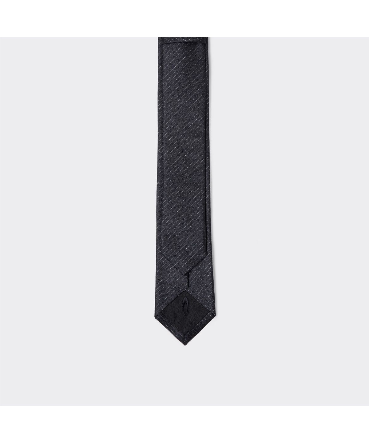 커스텀멜로우(CUSTOMELLOW) 블랙 스트라이프 슬림 타이 CAAIX26501BKX