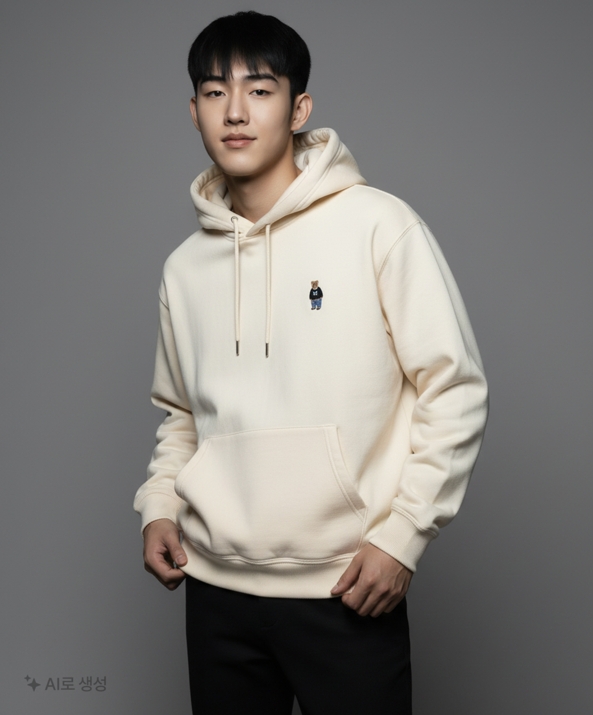 후아유(WHO.A.U) 기모 스티브 후드맨투맨 / WHMHC4901U XL