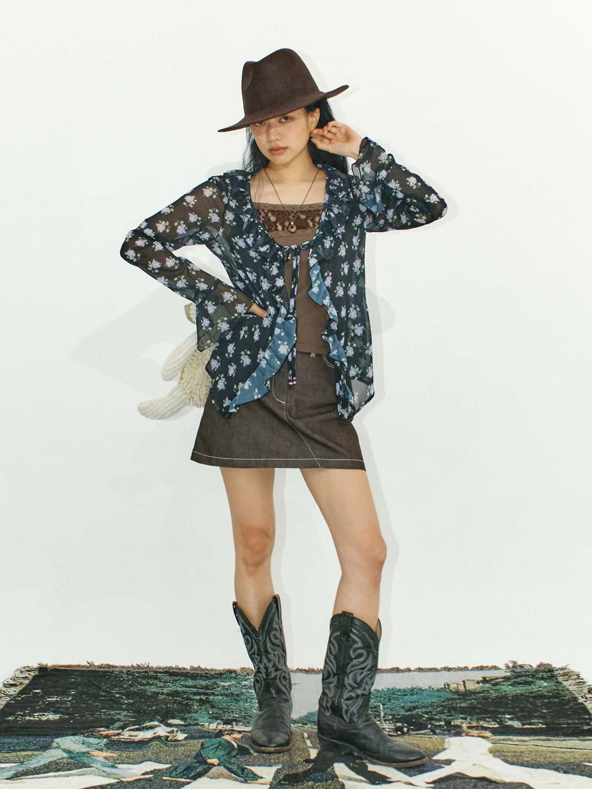 이히하(YEEHEEHAA) bluebell chiffon BL (BK)