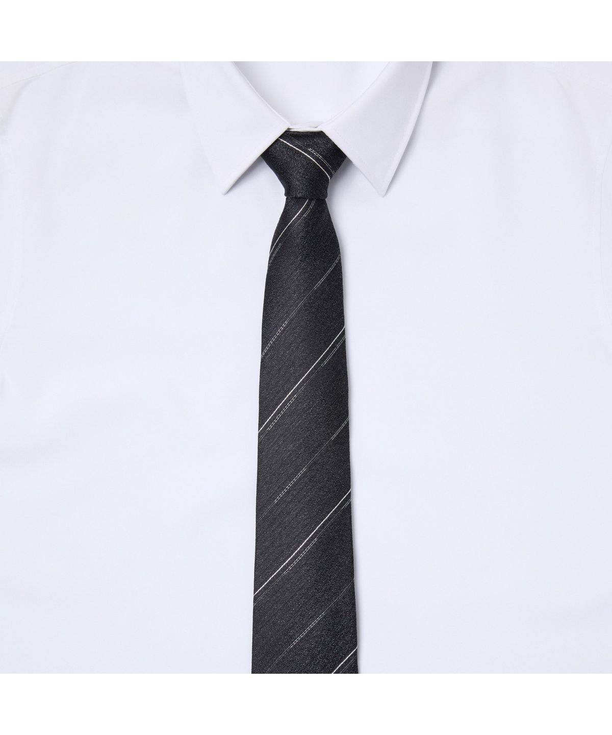 커스텀멜로우(CUSTOMELLOW) 그레이 스트라이프 타이 CAAIX26504GYD