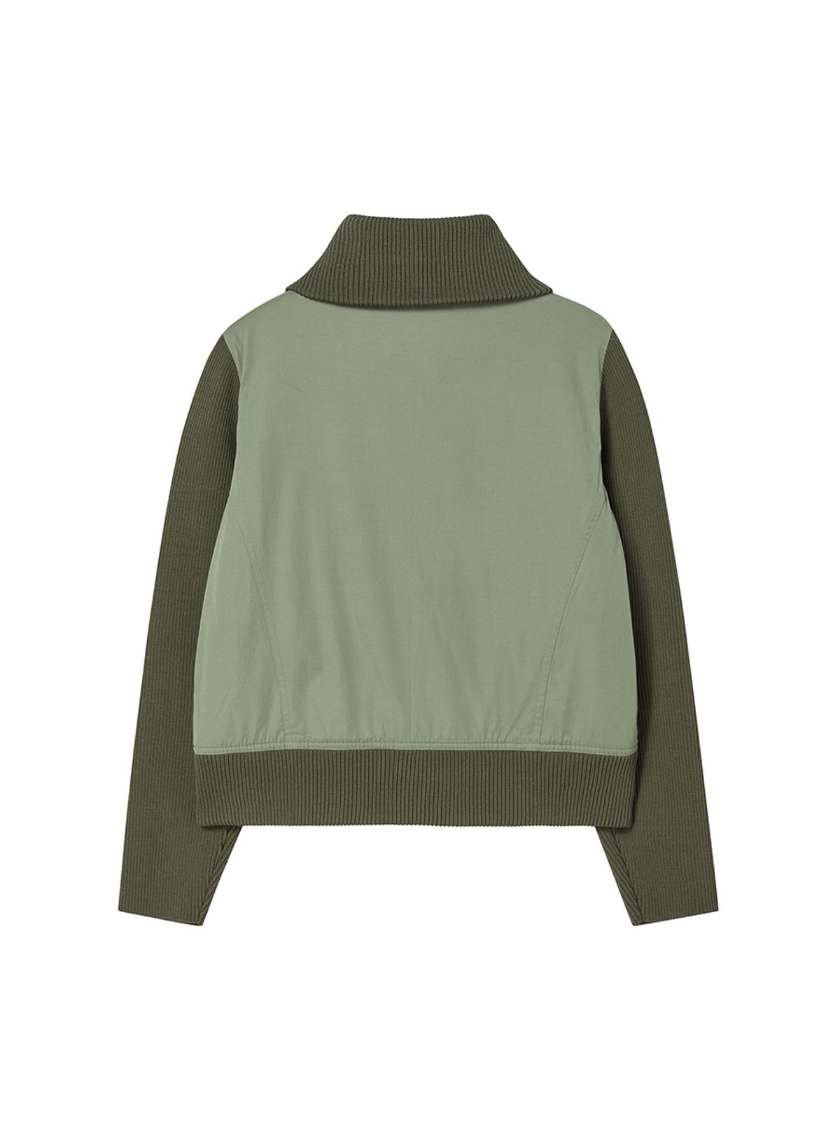 엔와이엑스엑스(NYXX) RIBBED HIGH NECK JACKET KHAKI
