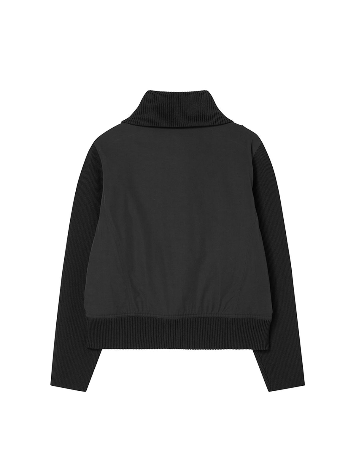 엔와이엑스엑스(NYXX) RIBBED HIGH NECK JACKET BLACK