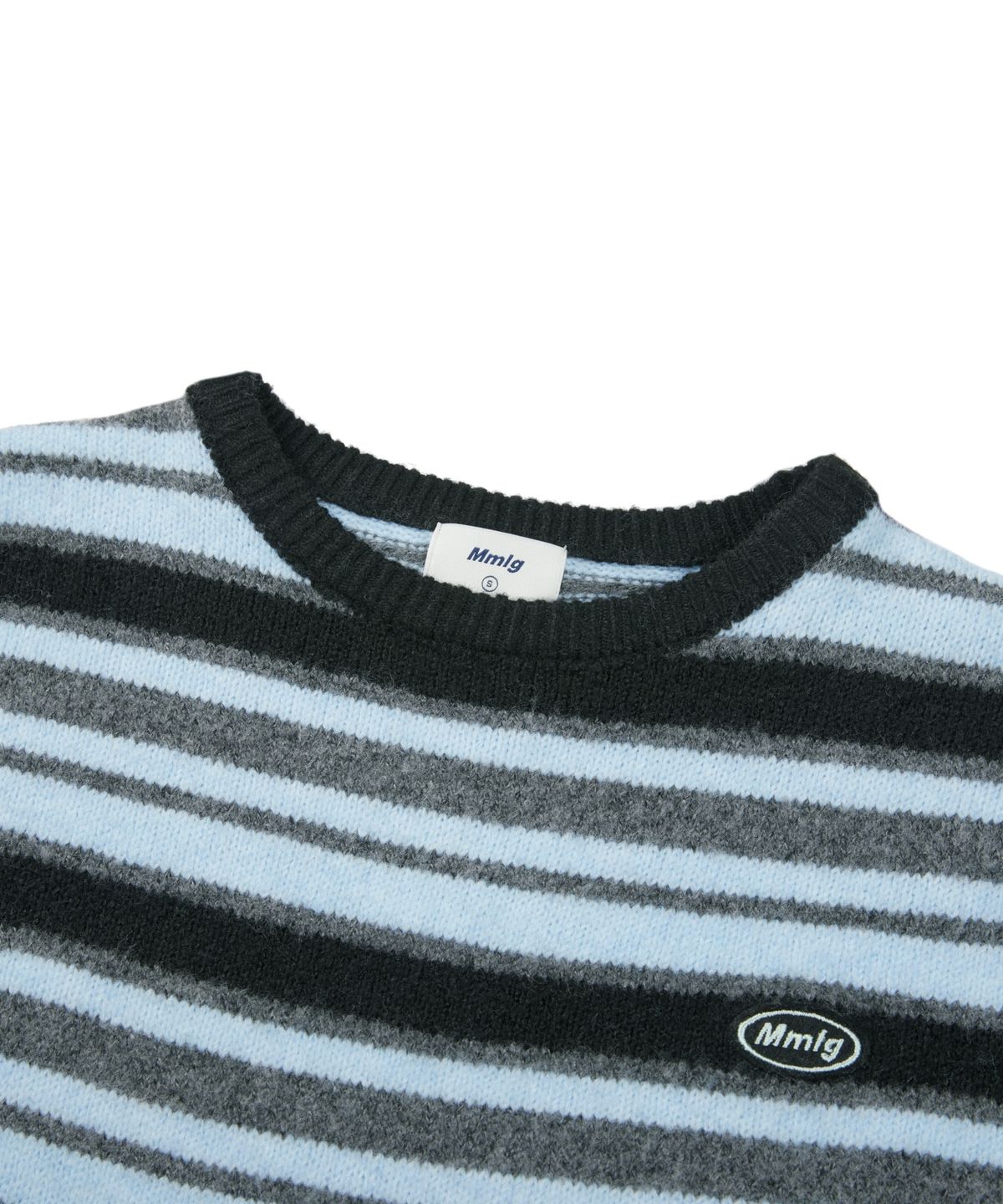 엠엠엘지(MMLG) AURORA STRIPE KNIT (BLACK)