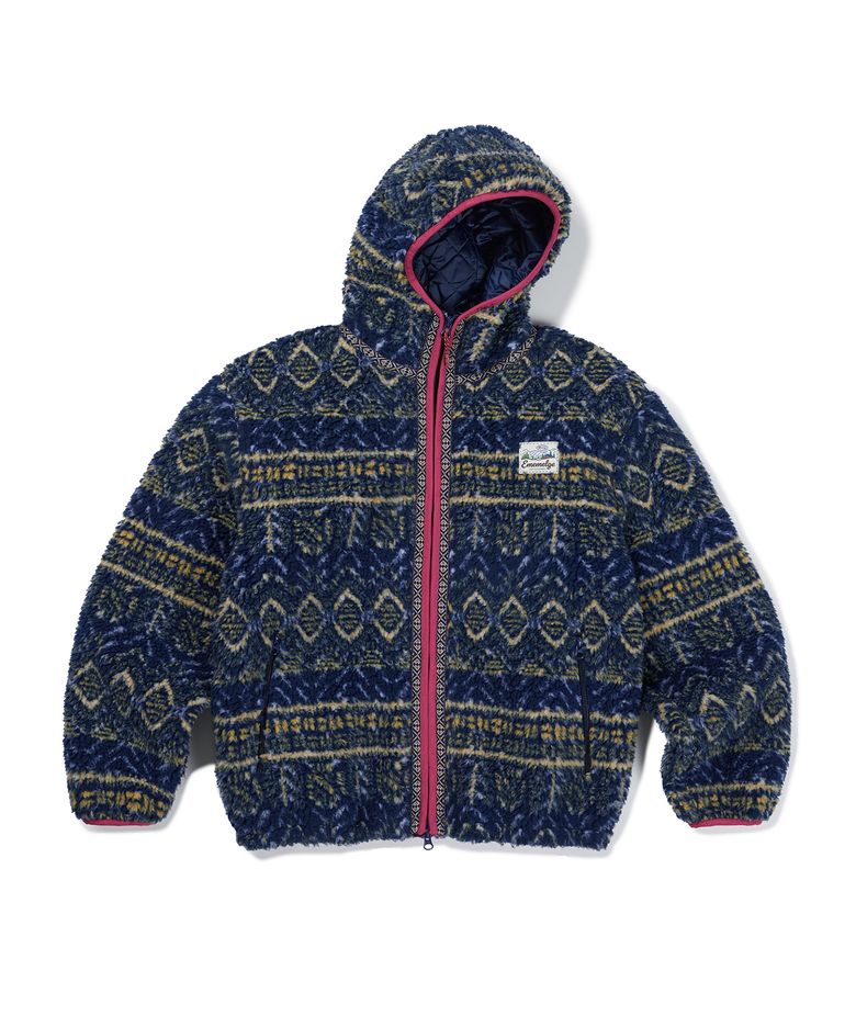 MAKALU SHERPA HOODIE JACKET (NAVY)