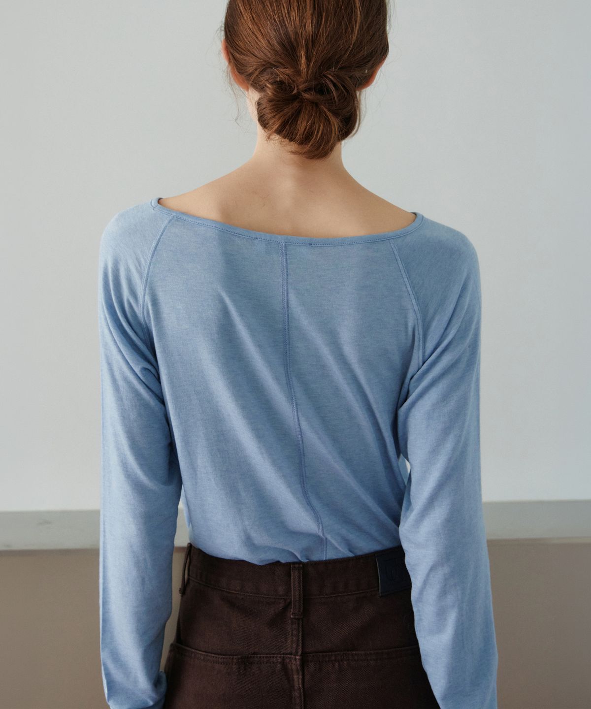 유라고(URAGO) Sheer boatneck raglan t-shirt_4colors