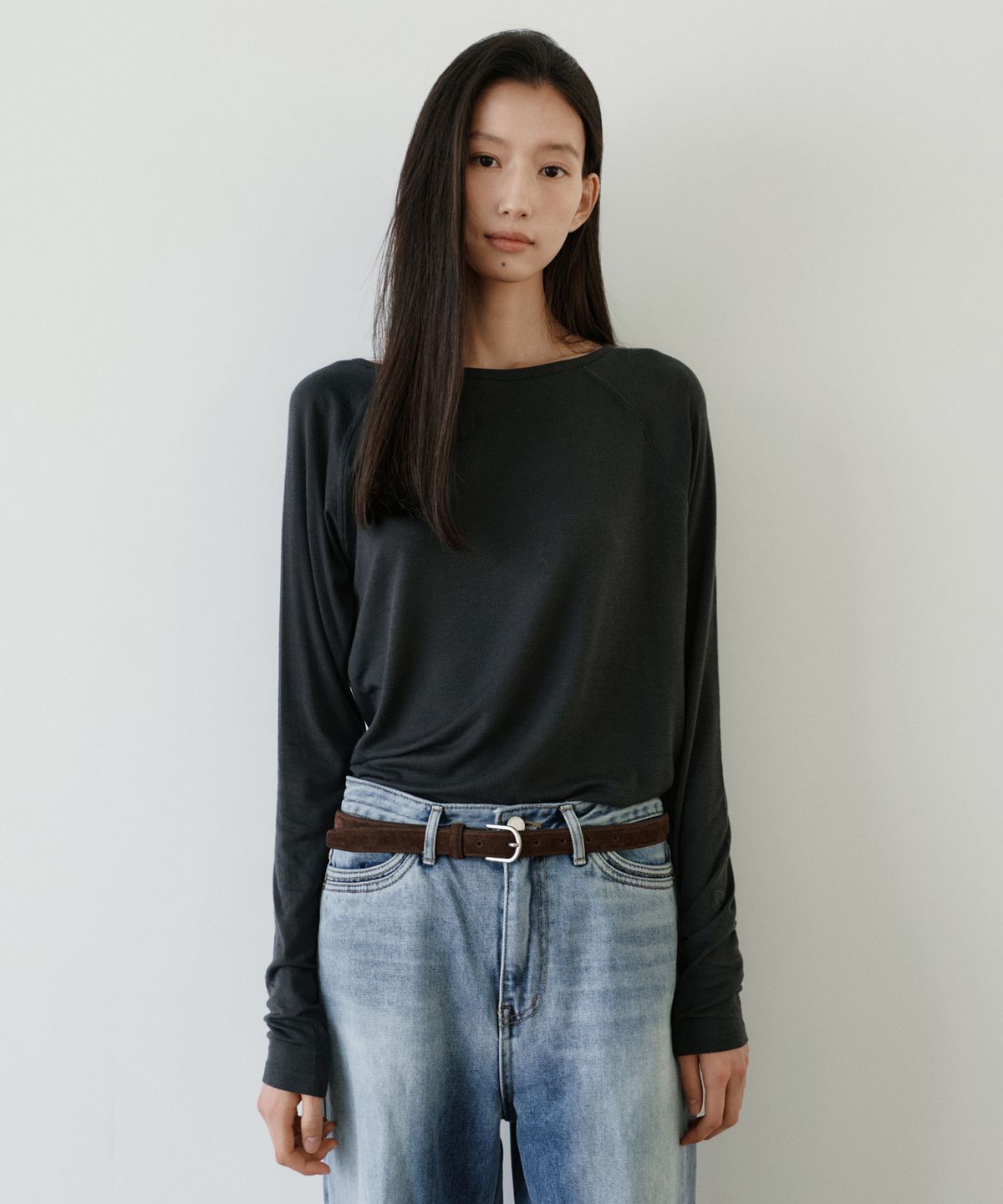 유라고(URAGO) Sheer boatneck raglan t-shirt_4colors
