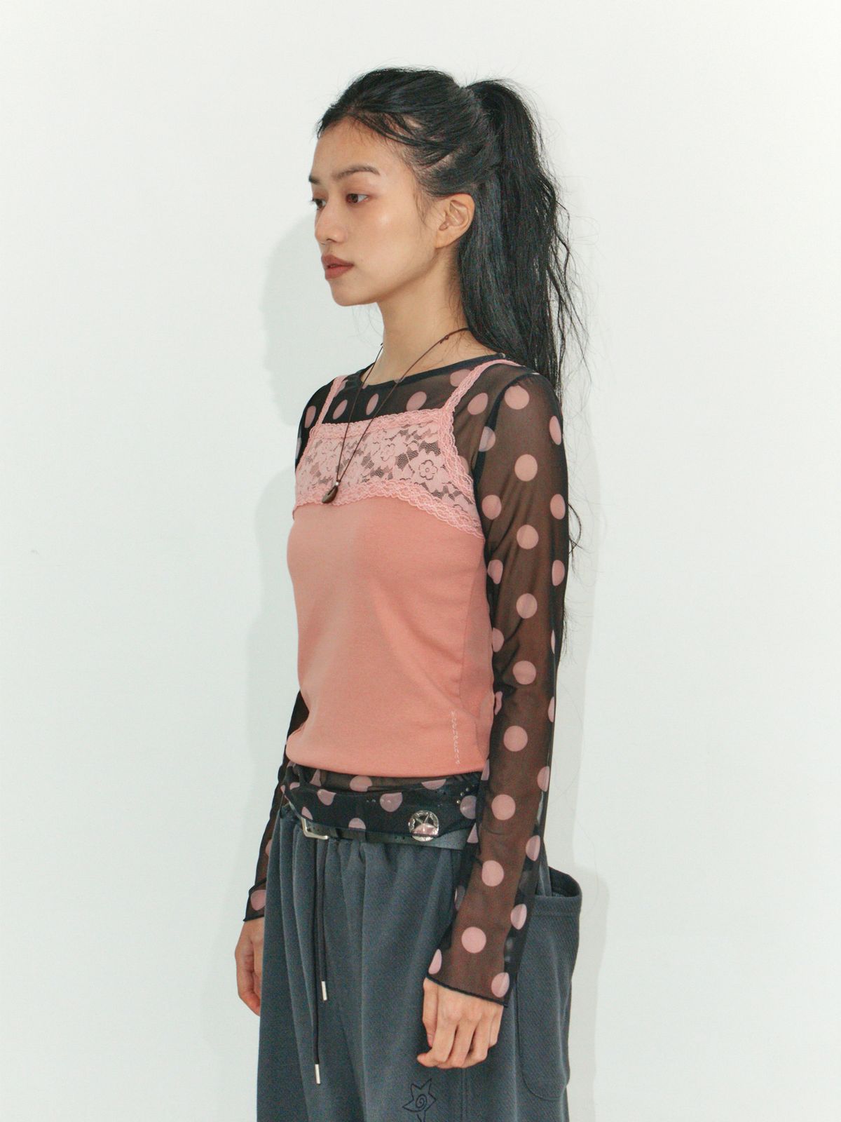 이히하(YEEHEEHAA) NEMO lace sleeveless (PK)