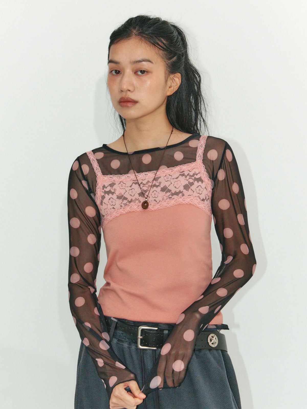 이히하(YEEHEEHAA) NEMO lace sleeveless (PK)