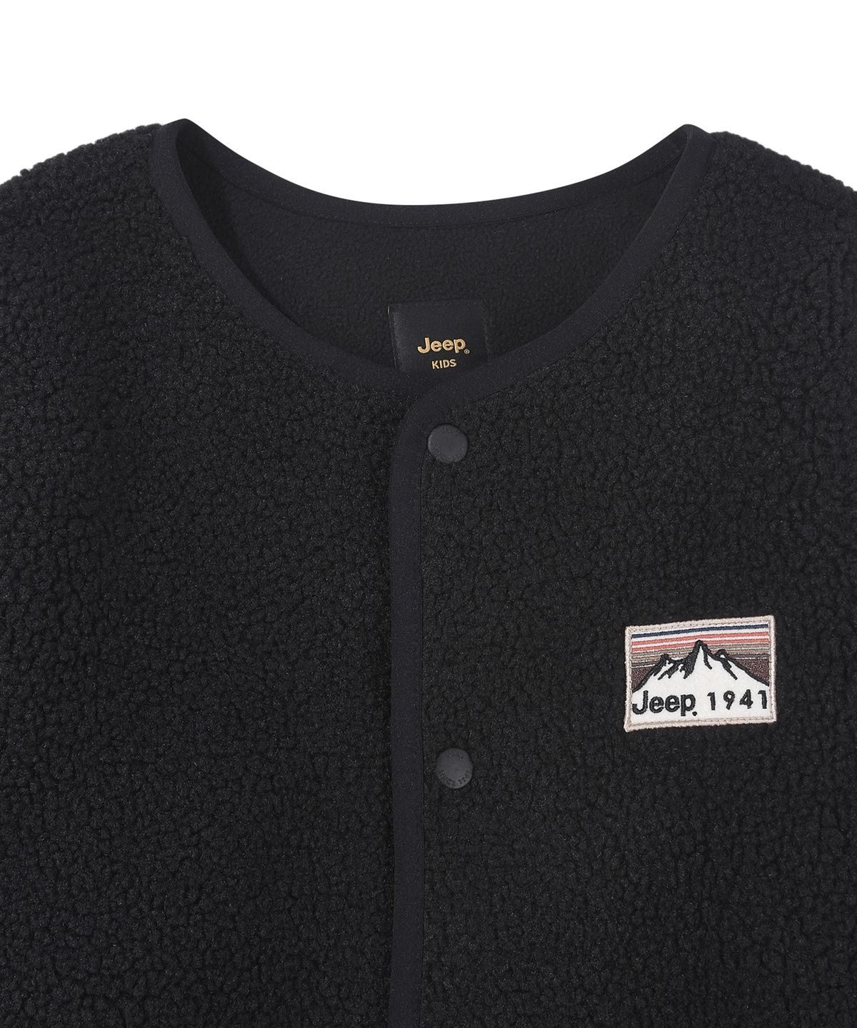 지프키즈(JEEPKIDS) 뽀글이 라운드넥 점퍼(KR5TZU196BK)