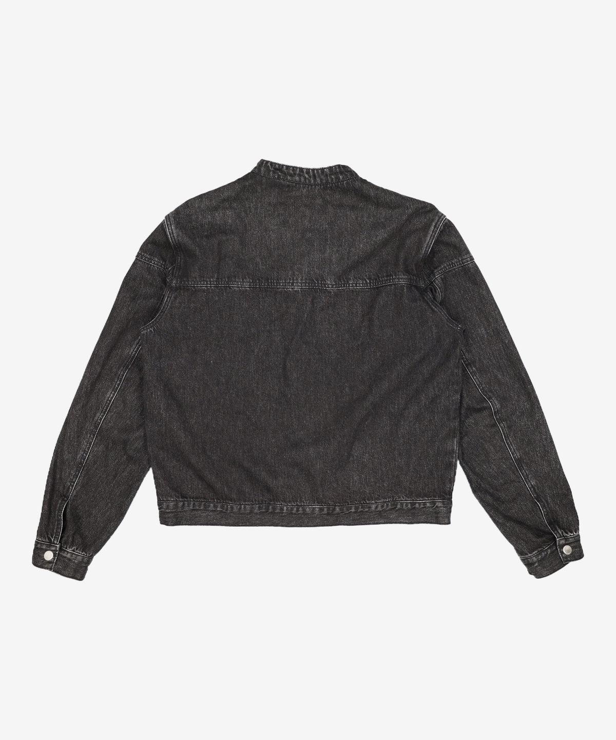 피스워커(PIECE WORKER) Black Biker Denim Jacket L