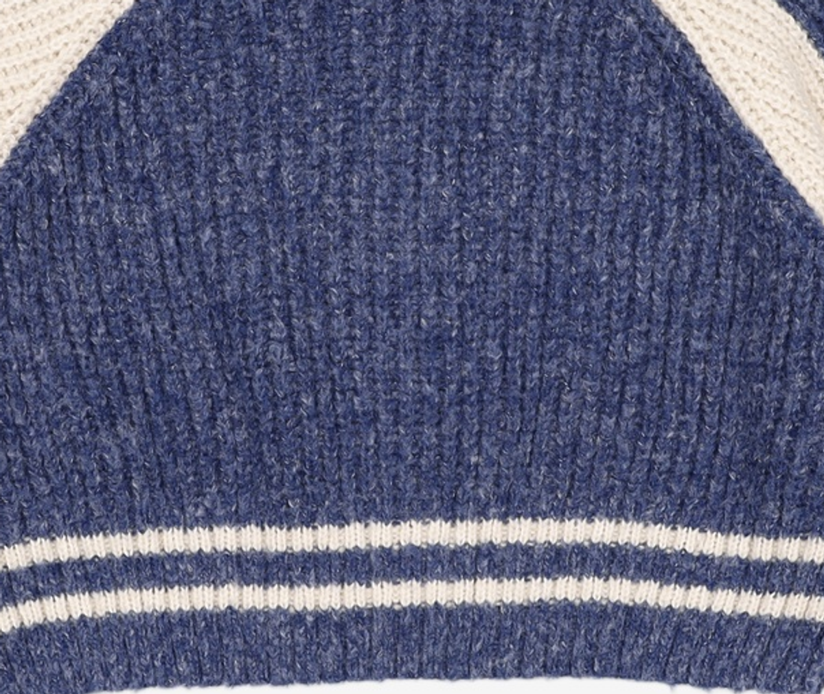 어반드레스(AVANDRESS) Block Raglan Knit Zip-up NAVY FREE